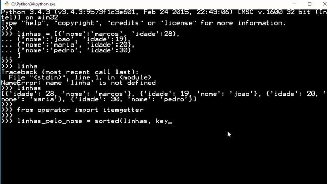 Python - Ordenando uma lista de dicionários смотреть онлайн