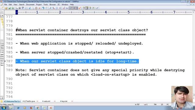 60 When servlet container destroys our servlet class object? |Adv Java Servlet Programming Tutorial смотреть онлайн