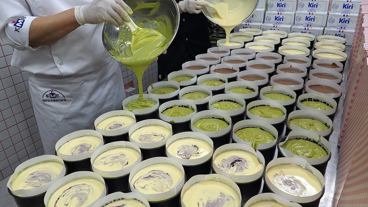 Баскский чизкейк в испанском стиле - корейская уличная еда смотреть онлайн