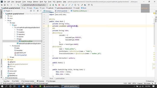 Spring Boot GraphQL Tutorial - Part 6 Add custom scalar type (LocalDate) смотреть онлайн