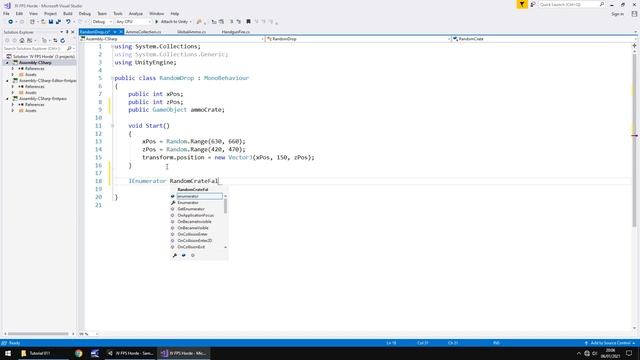 HOW TO MAKE FPS BATTLE HORDE GAME IN UNITY - TUTORIAL #11 - TIMED DROPS + SFX смотреть онлайн