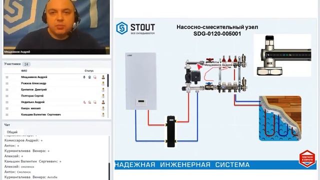 Вебинар. STOUT. Насосно-смесительные узлы тёплого пола. Часть I смотреть онлайн