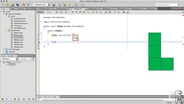 OOP with Java: 16. Tetris Game with Java Swing (Part VI. Adding other block types) смотреть онлайн