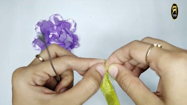 DIY | Cara Membuat Bunga Peony Dari Pita Satin | Satin Ribbon Flower Simple смотреть онлайн