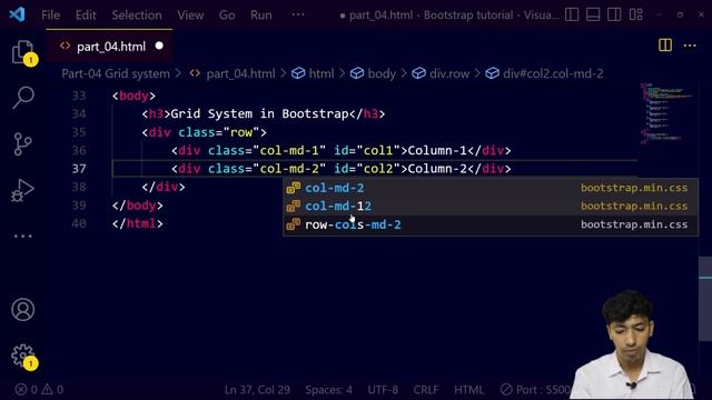 Bootstrap 5 tutorial for beginners in Hindi || Grid system in Bootstrap (Part-04) смотреть онлайн