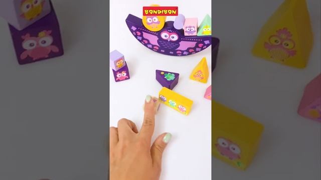 Настольная развивающая игра БАЛАНСИР «СОВА» деревянная БондиЛогика Bondibon