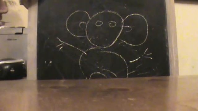 Как нарисовать чебурашку - мелком на чёрной доске смотреть онлайн