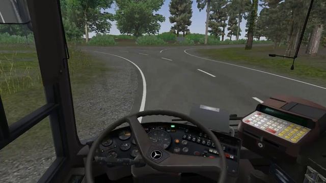 OMSI 2. Под музыку на Mercedes Benz O407. Карта Чистогорск. Маршрут 116 с обратным рейсом.