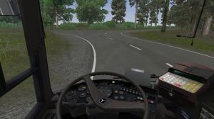 OMSI 2. Под музыку на Mercedes Benz O407. Карта Чистогорск. Маршрут 116 с обратным рейсом.