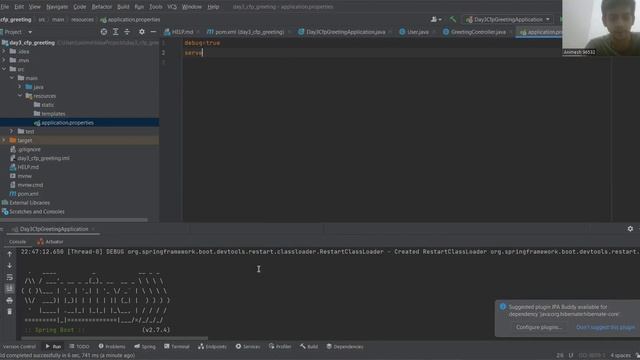 Application failed to start in spring boot in Intellij #springboot #intellij смотреть онлайн