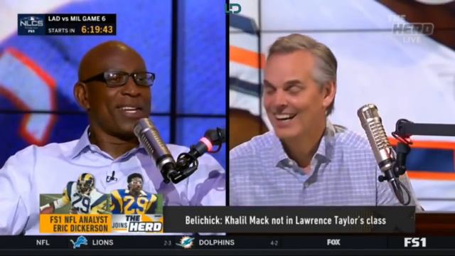 Eric Dickerson says Belichick Khalil Mack not in Lawrence Taylor's class The Herd 10 19 18 смотреть онлайн