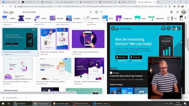 Build an App Landing Page in HTML + CSS смотреть онлайн