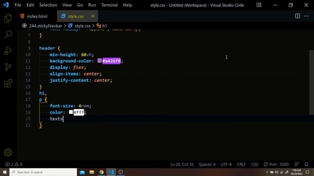 Sticky Navbar On Scroll with HTML & CSS - No JavaScript смотреть онлайн