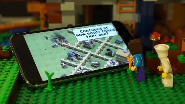 Лего НУБик Голова Кубик, КОСТЯ и Борька - Анимация LEGO Minecraft смотреть онлайн