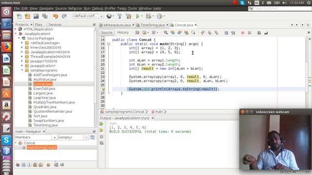 Concatenate Two Arrays using arraycopy смотреть онлайн