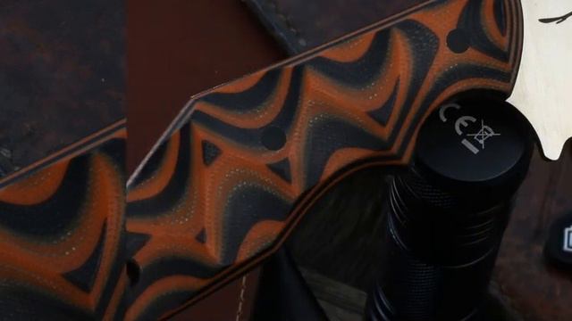 Нож Волчий Век Кондрат К222 (Niolox WA, черно-оранжевая микарта) смотреть онлайн