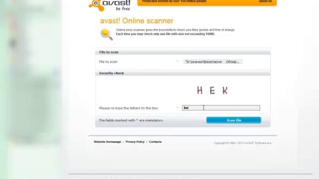 Как пользоваться онлайн-сканером avast смотреть онлайн