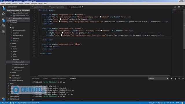 [#6] Développer une application ionic 3 - Créer et personnaliser le slider de notre application смотреть онлайн