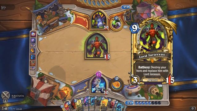 Mage Potion of Polymorph vs. Warlock Lord Jaraxxus ｜Hearthstone Mean Streets of Gadgetzan смотреть онлайн