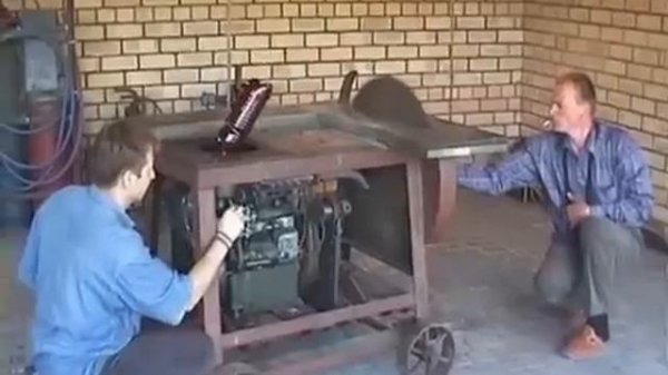 Dangerous table saw with УД-2 generator engine