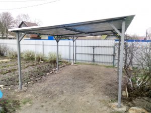 Строительство навеса для машины на даче своими руками
