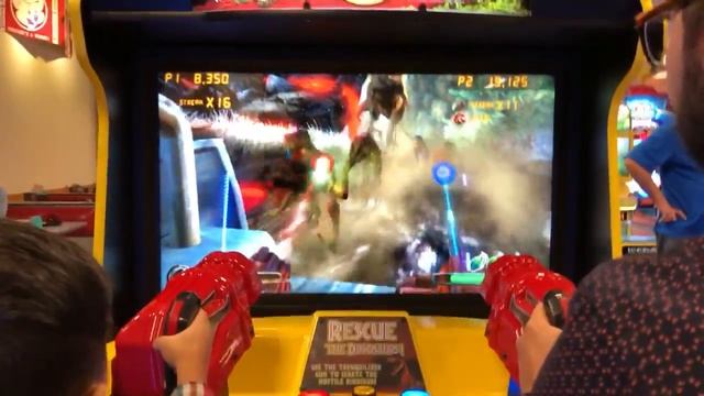 Jurassic Park Arcade Game at Chuck E Cheese | Fun Games & Activities for Kids смотреть онлайн