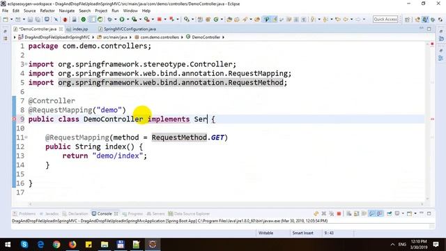 Drag and Drop File Upload in Spring MVC смотреть онлайн