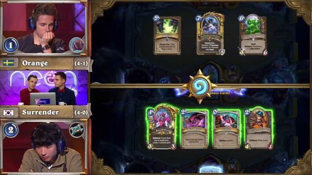 Orange vs Surrender - Hearthstone Championship Tour Summer смотреть онлайн