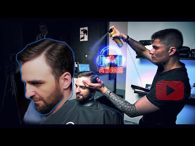 Asmr Classic Haircut With Scissors In Barbershop