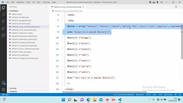 PHP Dasar - Variabel Array смотреть онлайн