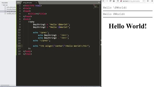 PHP and MySQL Lesson 3.4 - PHP Essentials Part 4 (PHP Strings) смотреть онлайн