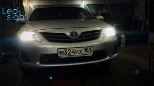 Установка led ламп Corolla 150. Улучшение света. Ledsight L6