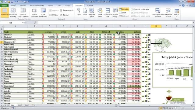 Excel 2010: Ukotvení řádků a sloupců | VIME.cz смотреть онлайн