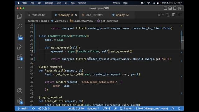 Django Class Based Views - Python Django CRM Course - Refactoring - Part 5 смотреть онлайн