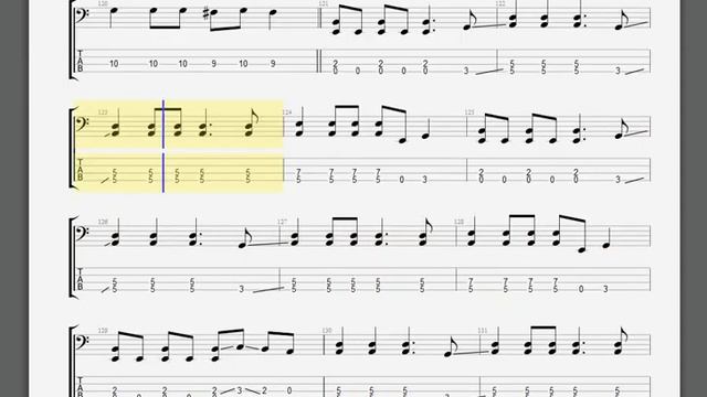 Metallica   Bleeding Me Bass Guitar Tablature