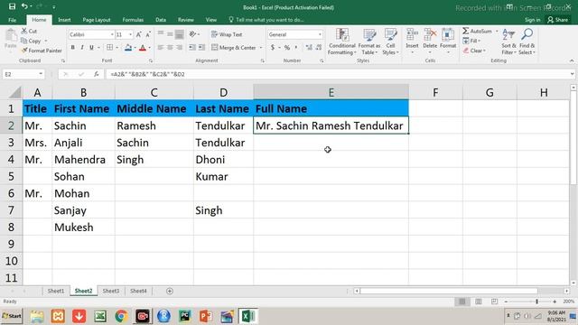 How to Concatenate Strings in Excel|How to Use Concatenate Formula in Excel|Concatenation Operator смотреть онлайн
