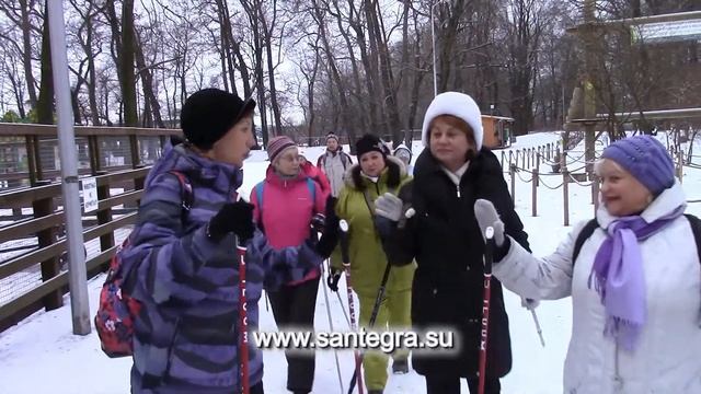 Зима красавица! Скандинавская ходьба на Елагином, 18 декабря 2016 года. смотреть онлайн