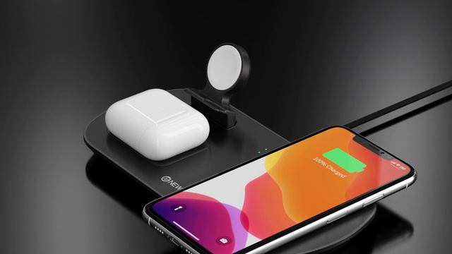 ABS PC 5V 2A 9V 1.67A Qi Wireless Charging Station смотреть онлайн