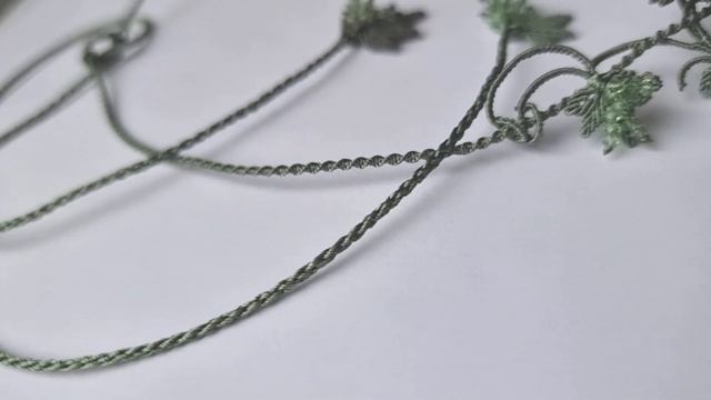 Grape necklace, green grape, macrame смотреть онлайн