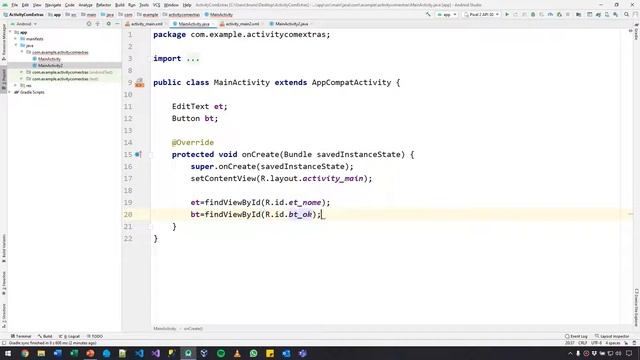 Android Studio 4.0.1 - #18 - Intent com Extras смотреть онлайн