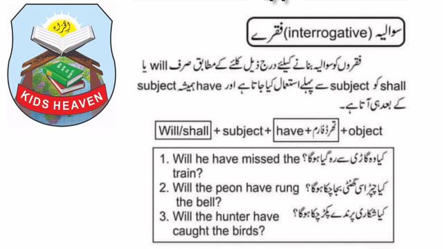 Learn English Future Perfect Tense Learn English words Urdu at Kids Heaven Secondary school Kot Add смотреть онлайн