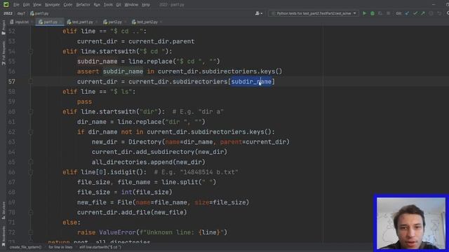 Advent of Code 2022, Day 7, Python Solution смотреть онлайн