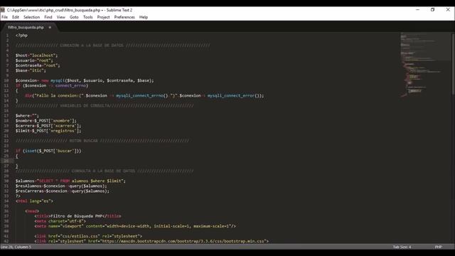 Filtros de Búsqueda [PHP: MYSQLI] смотреть онлайн