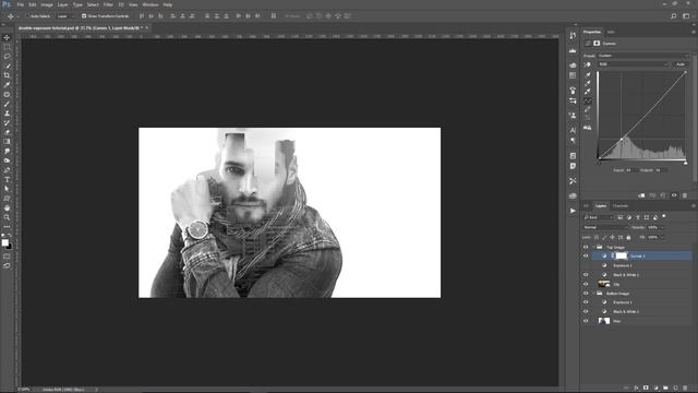 DOUBLE EXPOSURE Effect Photoshop Tutorial - EASY Double Exposure in Photoshop смотреть онлайн
