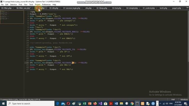 PHP Lecture 96 Filter var смотреть онлайн