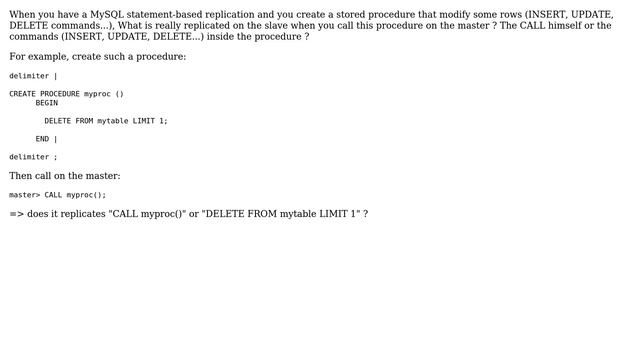 Databases: MySQL statement-based replication and stored procedure смотреть онлайн