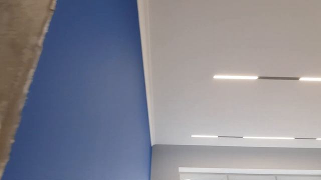 Натяжные потолки в г.Домодедово-трековые светильники на магнитном шинопроводе SLOTT #натяжныепотолк смотреть онлайн