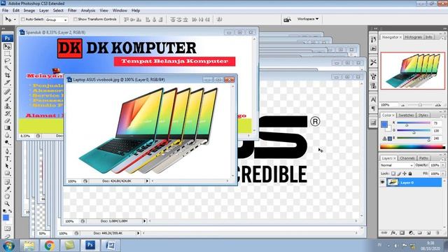 Cara Desain Spanduk dengan Photoshop CS3 ( Cocok untuk Pemula ) [ MUDAH ] || BELAJAR PHOTOSHOP смотреть онлайн