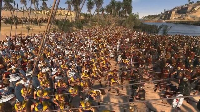 MASSIVE RIVER NILE EGYPT v ROMAN EMPIRE BATTLE! Ancient Empires Gameplay (Total war Attila Mod) смотреть онлайн