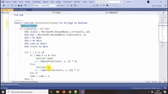 Validar Código EAN13 (GTIN-13) Com VB.Net.